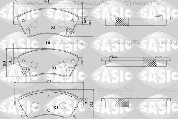 Тормозные колодки Sasic передние для Opel Astra J 2009-2017. Артикул 6216215