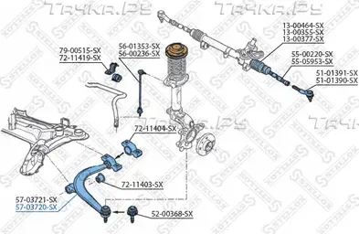 Поперечный рычаг Stellox (Стольное литье). Артикул 57-03720-SX