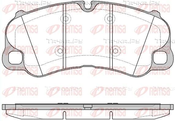 Тормозные колодки Remsa передние для Porsche 911 VII (991) 2011-2026. Артикул 1595.10