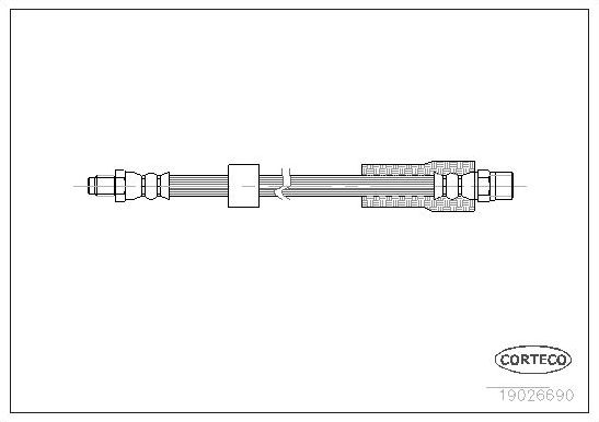 Тормозной шланг Corteco. Артикул 19026690