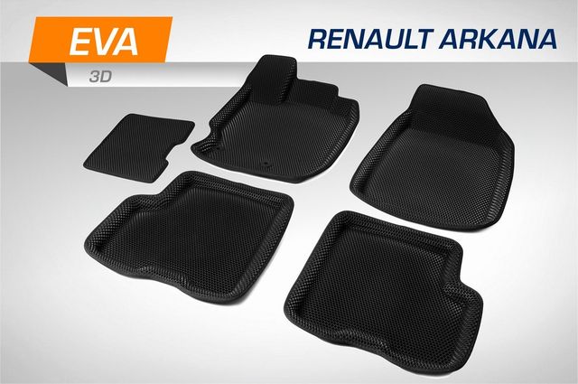Коврики AutoFlex EVA 3D (ЭВА, ЕВА) для салона Renault Arkana 2019-2026. Артикул 2470301