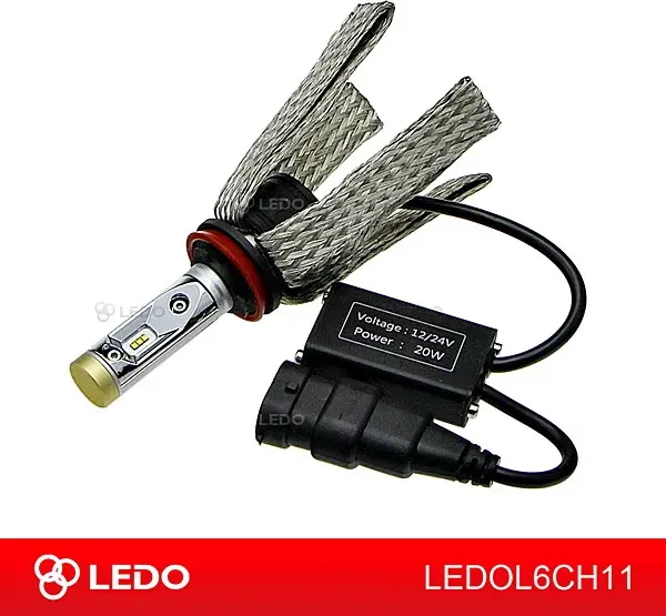 Лампа светодиодная H8/H9/H11/H16 (PHILIPS LUXEON Z ES) L6C (Ledo). Артикул LEDOL6CH11