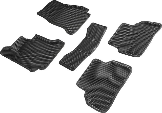 Коврики Seintex 3D EVA ромб для салона Mercedes-Benz C-Класс W205 2014-2026 ЧЕРНЫЕ. Артикул 95315