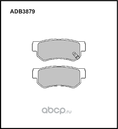 Колодки тормозные дисковые | зад | (Allied Nippon) Allied Nippon. Артикул ADB3879