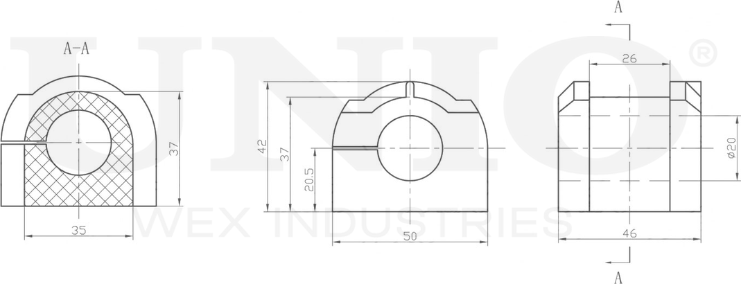 Втулка стабилизатора (Unio). Артикул RMP-10201