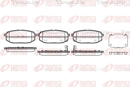 Тормозные колодки Remsa задние для Hyundai Equus I 1999-2009. Артикул 1147.02