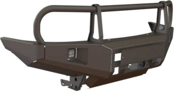 Бампер силовой STC передний для Mitsubishi L200 IV 2013-2015 c защитой фар и противотуманными фарами. Артикул STC-ML200/06-BF-C2-L1