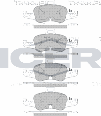 Тормозные колодки Icer. Артикул 182233
