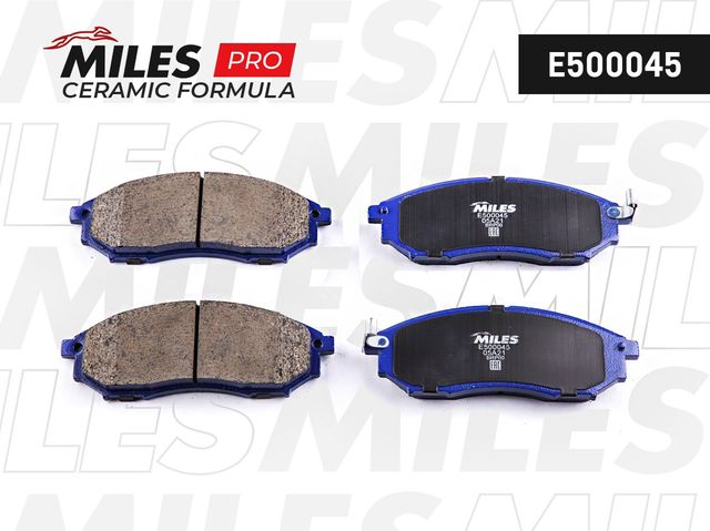 Тормозные колодки Miles (Керамика) передние для Infiniti QX50 I 2013-2017. Артикул E500045