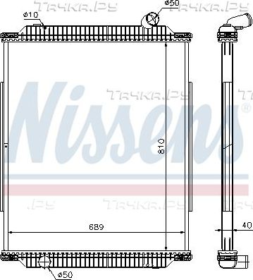 Радиатор охлаждения двигателя Nissens. Артикул 672450