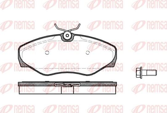 Тормозные колодки Remsa передние для Renault Espace III 1998-2002. Артикул 0834.00
