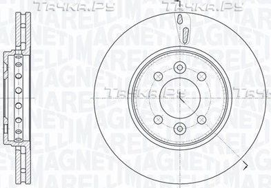 Тормозной диск Magneti Marelli передний для Renault Dokker 2013-2026. Артикул 361302040787