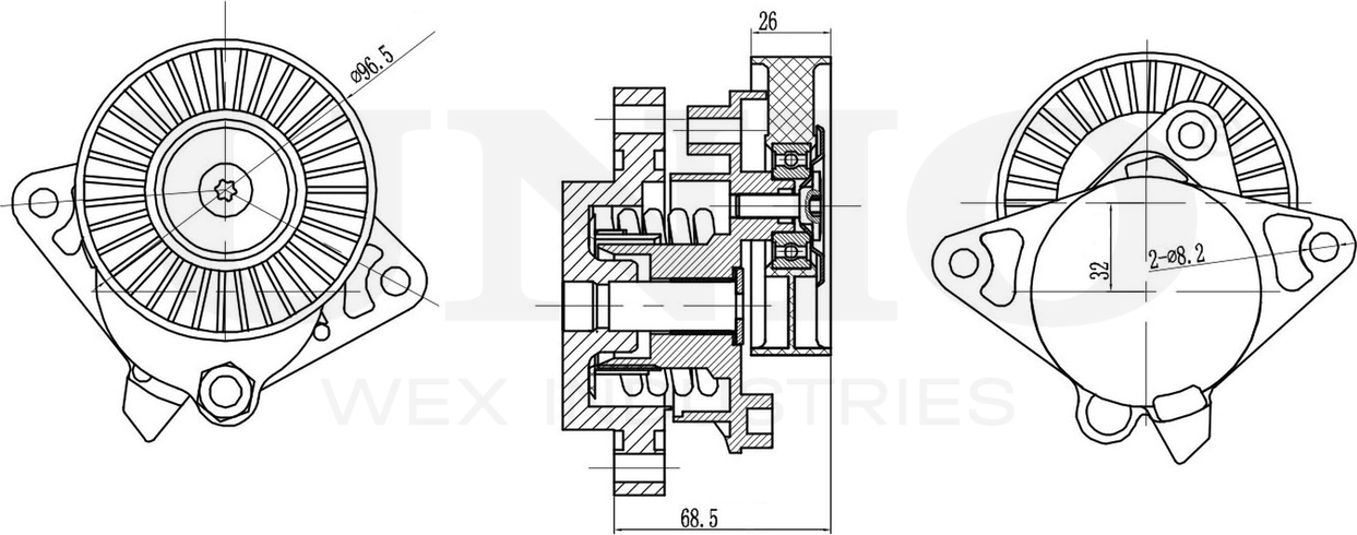 Натяжитель/демпфер ремня (Unio). Артикул TNS-10285