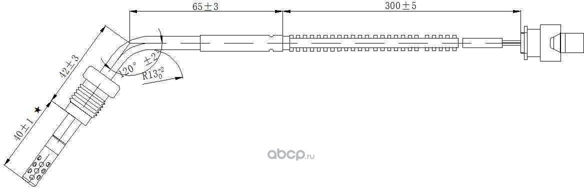 Датчик температуры выхлопных газов Mercedes A (W176) 180 CDI/ Mercedes C (W204) 220 CDI (Magtechnic). Артикул mag0046og