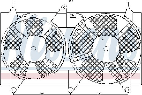 Вентилятор радиатора двигателя Nissens (полимерный материал). Артикул 85611