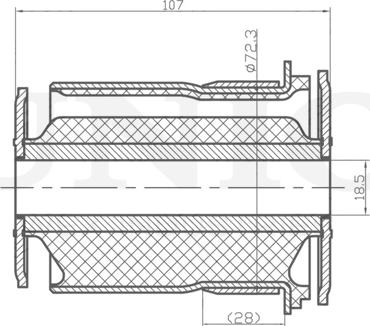 Сайлентблок рычага подвески (Unio). Артикул RMP-20525