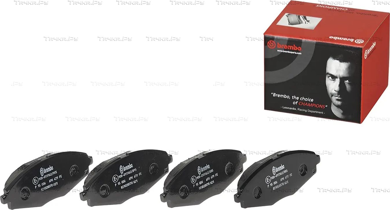 Тормозные колодки Brembo PRIME LINE передние для Chevrolet Spark II 2005-2010. Артикул P 15 006