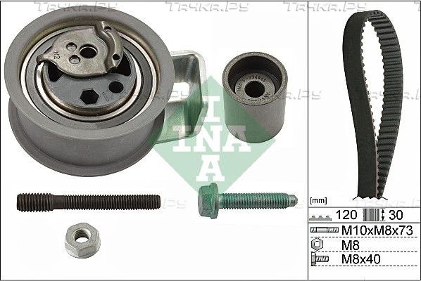 Ремень ГРМ с роликами (комплект) Ina для Volkswagen Bora 1998-2005. Артикул 530 0091 10
