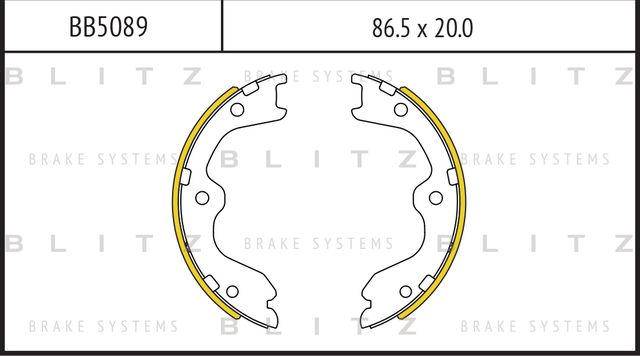 Тормозные колодки барабанные NISSAN TEANA 03-/INFINITI EX 08 (Blitz). Артикул BB5089