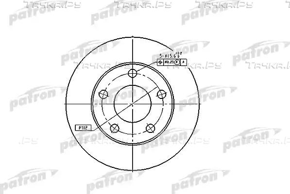 Тормозной диск Patron задний для Volkswagen Passat B5 1997-2005. Артикул PBD4026
