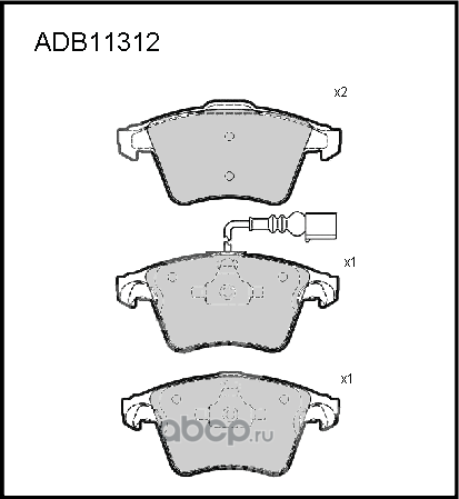 Колодки тормозные (Allied Nippon). Артикул ADB11312