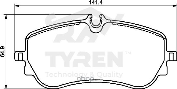 Дисковые тормозные колодки (Tyren). Артикул TYR1222631