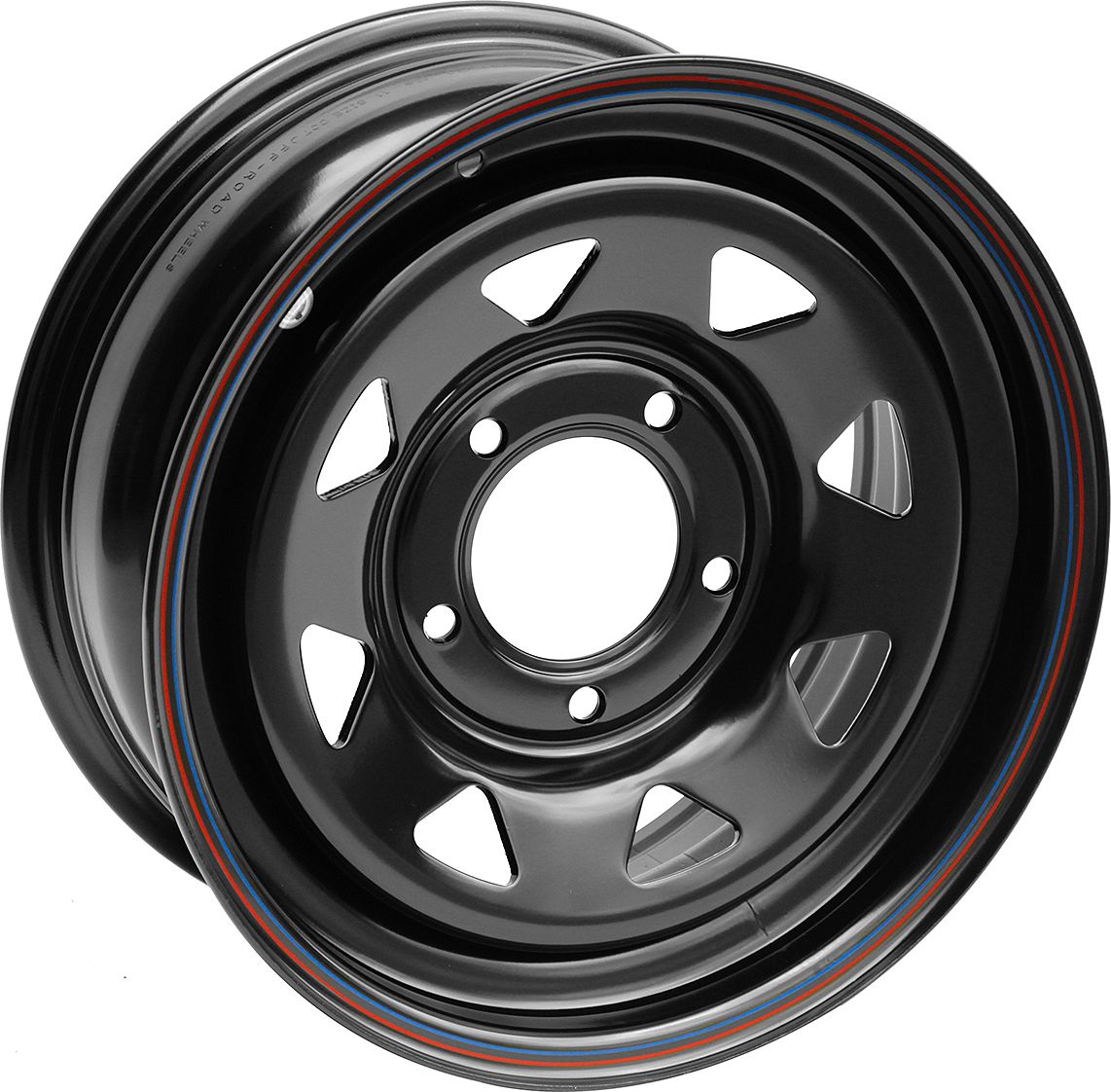 Колёсный диск OFF-ROAD Wheels усиленный стальной черный 5x139,7 7xR15 d106.5 ET+25 (треуг.) для ВАЗ 2131, 4х4 1977-2026. Артикул 1570-539985BL+25A17