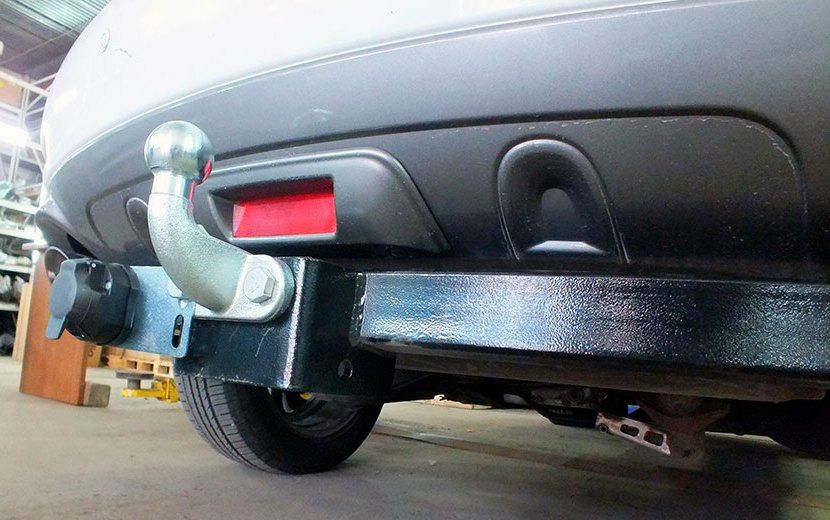 Фаркоп Лидер-Плюс для Nissan Murano Z51 2010-2015. Фланцевое крепление. Артикул N118-F