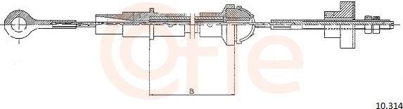 Трос сцепления Cofle. Артикул 10.314