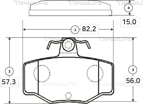 Тормозные колодки CTR задние для Nissan Primera P10 1990-1996. Артикул GK0852