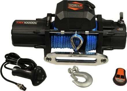 Лебёдка электрическая 12V 4Revo 10000 lbs 4500 кг (синтетический трос). Артикул 4R-W101B