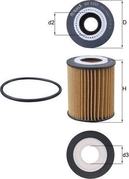 Масляный фильтр Mahle-Knecht. Артикул OX 1237D