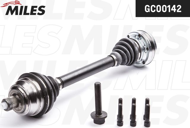 Полуось (привод в сборе, приводной вал) Miles передняя левая для Volkswagen Transporter T4 1990-2003. Артикул GC00142