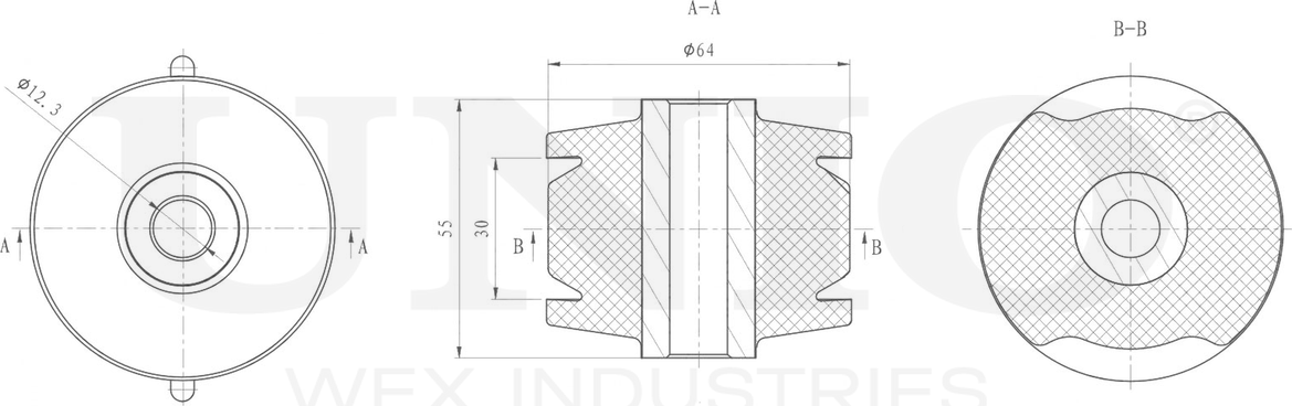 Сайлентблок реактивной тяги (Unio). Артикул RMP-20305