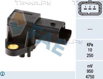 Датчик абсолютного давления (ДАД, MAP) FAE для Peugeot 406 I 1998-2004. Артикул 15017
