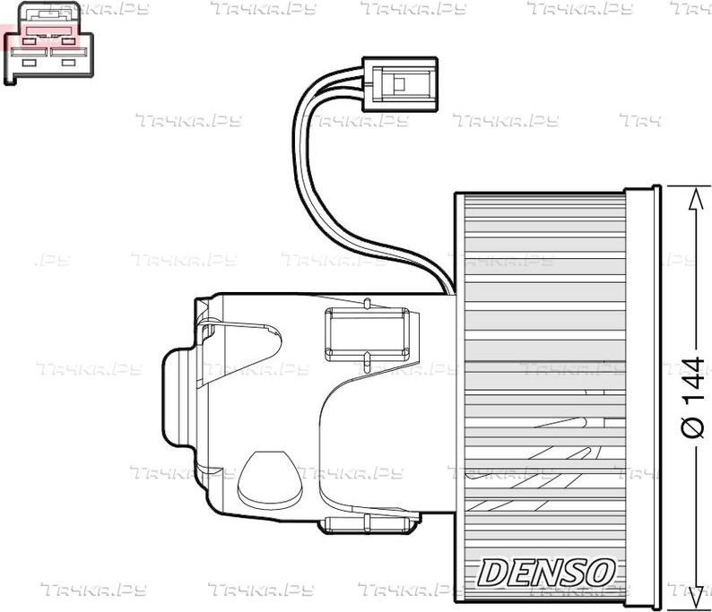 Вентилятор, мотор печки (отопителя) салона Denso. Артикул DEA05008