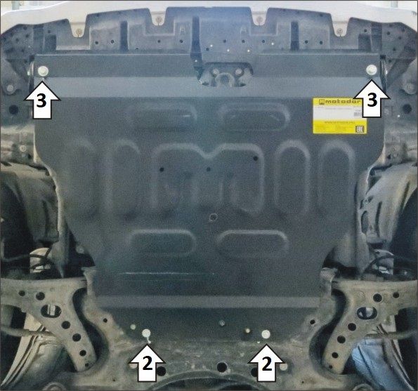 Защита Мотодор для картера и КПП Toyota Noah III 2014-2021. Артикул 72508