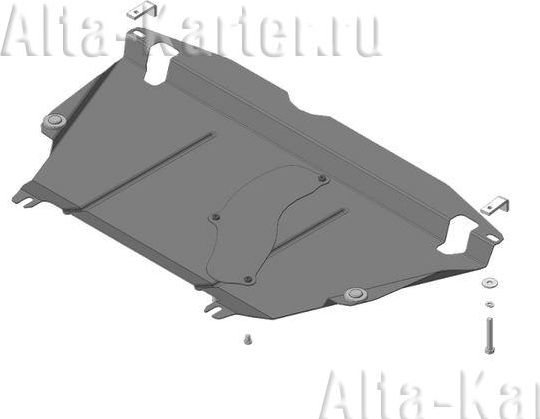 Защита "Мотодор" для двигателя и КПП Toyota Rav4 IV AWD 2013-2019. Артикул 62503