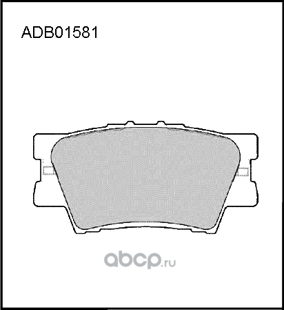 Колодки тормозные TOYOTA Rav 4 (2.0/2.2),Camry (V40) (06-) задние (4шт.) ALLIED (Allied Nippon). Артикул ADB01581HD