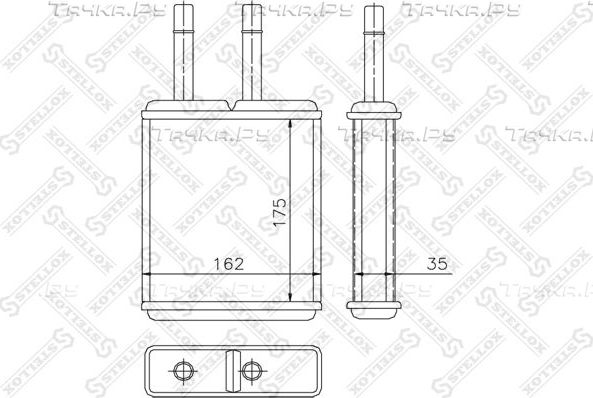 Радиатор отопителя (печки) Stellox для Mazda MX-6 1992-1997. Артикул 10-35169-SX