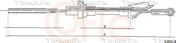 Трос сцепления Cofle. Артикул 1202.4