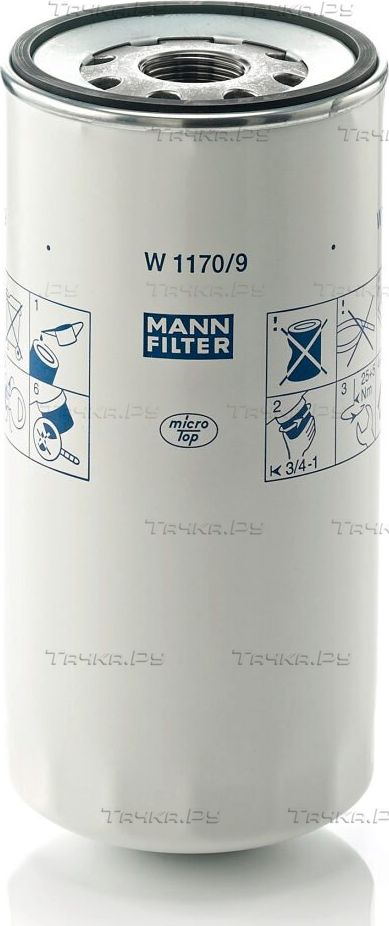 Масляный фильтр Mann-Filter. Артикул W 1170/9