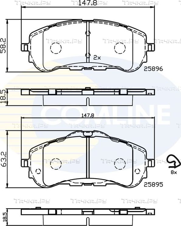 Тормозные колодки Comline Comline. Артикул CBP32232