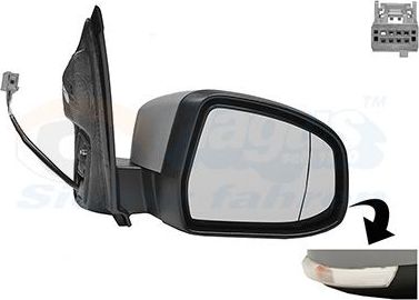 Зеркало боковое Van Wezel * HAGUS * правое для Ford Focus II 2008-2012. Артикул 1866808