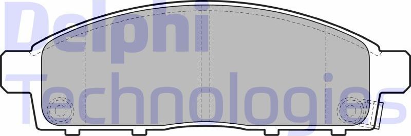 Тормозные колодки Delphi (Low-Metallic). Артикул LP2074