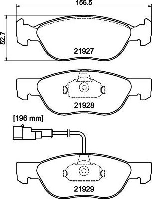 Тормозные колодки Mintex передние для Fiat Marea 1996-2003. Артикул MDB1734