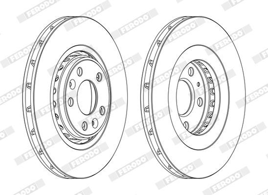 Тормозной диск Ferodo Premier передний для Renault Megane IV 2015-2026. Артикул DDF1727C