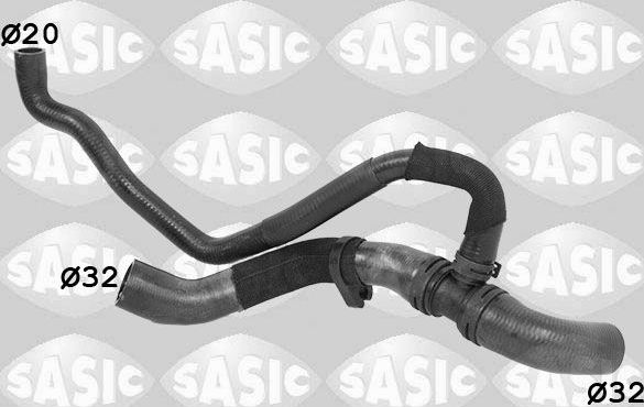 Патрубок радиатора (системы охлаждения) Sasic. Артикул 3406493