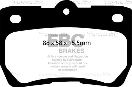 Тормозные колодки EBC Brakes. Артикул DP41586R