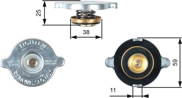 Крышка радиатора Gates для ВАЗ Нива, 4x4 1976-2011. Артикул RC122